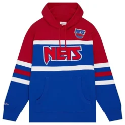 Men Mitchell & Ness Hoodies & Sweatshirts-Head Coach Hoodie New Jersey Nets