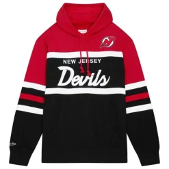 Men Mitchell & Ness Hoodies & Sweatshirts-Head Coach Hoodie New Jersey Devils
