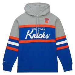 Men Mitchell & Ness Hoodies & Sweatshirts-Head Coach Hoodie New York Knicks