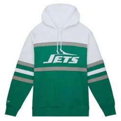 Men Mitchell & Ness Hoodies & Sweatshirts-Head Coach Hoodie New York Jets