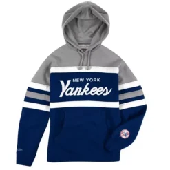 Men Mitchell & Ness Hoodies & Sweatshirts-Head Coach Hoodie New York Yankees