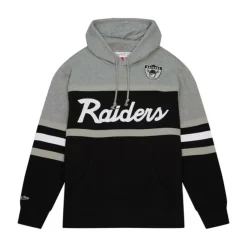 Men Mitchell & Ness Hoodies & Sweatshirts-Head Coach Hoodie Oakland Raiders