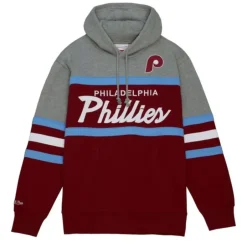 Men Mitchell & Ness Hoodies & Sweatshirts-Head Coach Hoodie Philadelphia Phillies