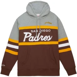 Men Mitchell & Ness Hoodies & Sweatshirts-Head Coach Hoodie San Diego Padres