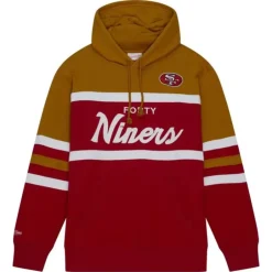 Men Mitchell & Ness Hoodies & Sweatshirts-Head Coach Hoodie San Francisco 49Ers