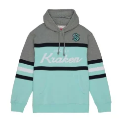 Men Mitchell & Ness Hoodies & Sweatshirts-Head Coach Hoodie Seattle Kraken
