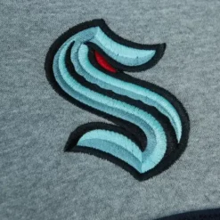 Men Mitchell & Ness Hoodies & Sweatshirts-Head Coach Hoodie Seattle Kraken