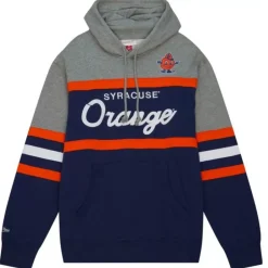 Men Mitchell & Ness Hoodies & Sweatshirts-Head Coach Hoodie Syracuse University