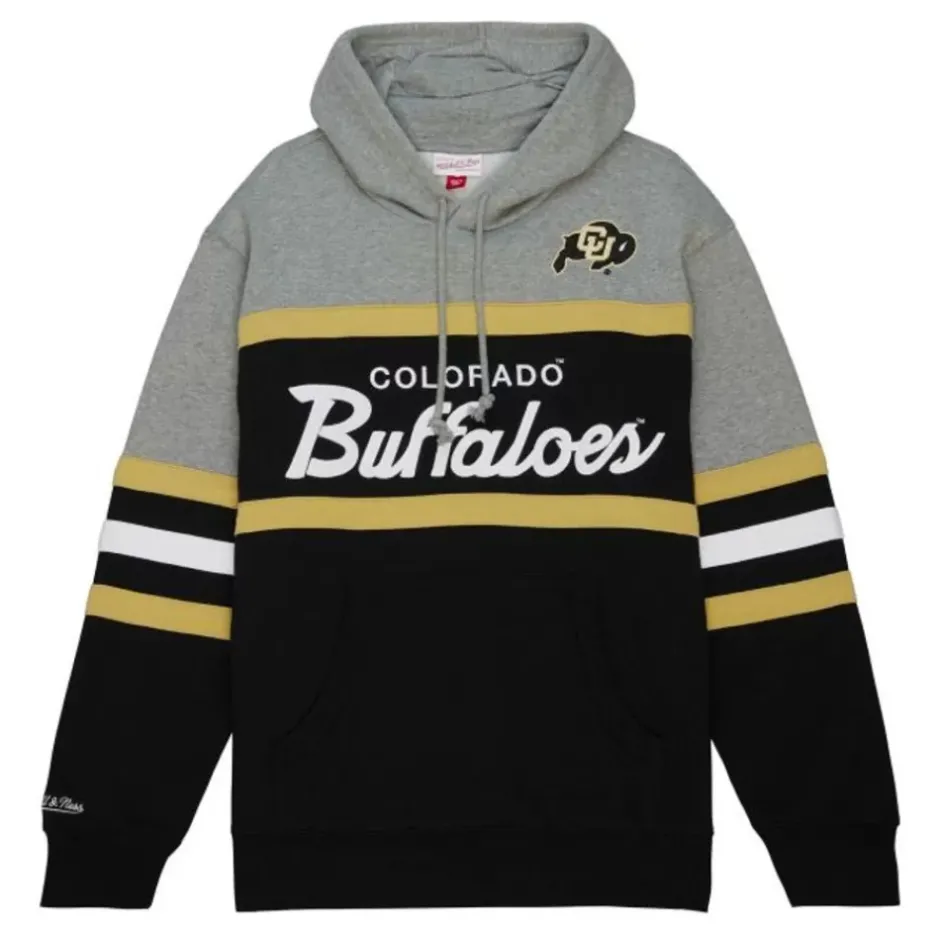 Men Mitchell & Ness Hoodies & Sweatshirts-Head Coach Hoodie University Of Colorado Boulder