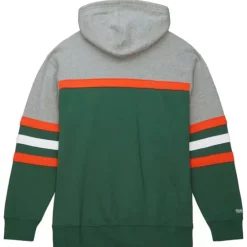 Men Mitchell & Ness Hoodies & Sweatshirts-Head Coach Hoodie University Of Miami