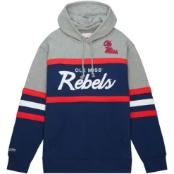 Men Mitchell & Ness Hoodies & Sweatshirts-Head Coach Hoodie University Of Mississippi