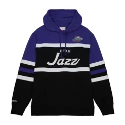 Men Mitchell & Ness Hoodies & Sweatshirts-Head Coach Hoodie Utah Jazz