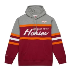 Men Mitchell & Ness Hoodies & Sweatshirts-Head Coach Hoodie Virginia Tech