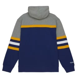 Men Mitchell & Ness Hoodies & Sweatshirts-Head Coach Hoodie West Virginia University