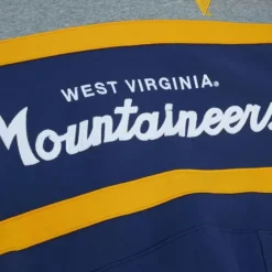 Men Mitchell & Ness Hoodies & Sweatshirts-Head Coach Hoodie West Virginia University