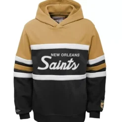 Youth Mitchell & Ness Big Kids-Head Coach Hoody New Orleans Saints
