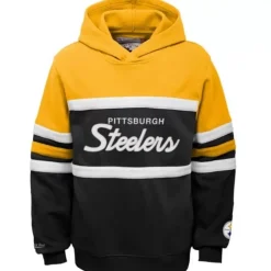 Youth Mitchell & Ness Big Kids-Head Coach Hoody Pittsburgh Steelers