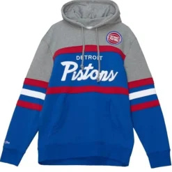 Men Mitchell & Ness Hoodies & Sweatshirts-Headcoach Hoody Detroit Pistons