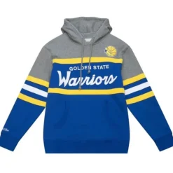 Men Mitchell & Ness Hoodies & Sweatshirts-Headcoach Hoody Golden State Warriors