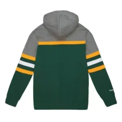Men Mitchell & Ness Hoodies & Sweatshirts-Headcoach Hoody Green Bay Packers