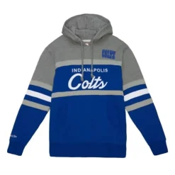 Men Mitchell & Ness Hoodies & Sweatshirts-Headcoach Hoody Indianapolis Colts