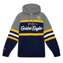 Men Mitchell & Ness Hoodies & Sweatshirts-Headcoach Hoody Marquette University