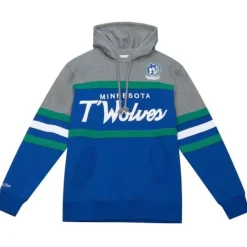 Men Mitchell & Ness Hoodies & Sweatshirts-Headcoach Hoody Minnesota Timberwolves