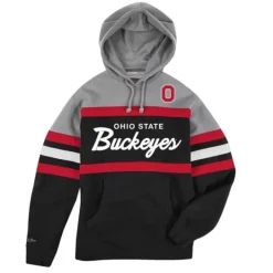 Men Mitchell & Ness Hoodies & Sweatshirts-Headcoach Hoody Ohio State