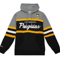 Men Mitchell & Ness Hoodies & Sweatshirts-Headcoach Hoody Pittsburgh Penguins