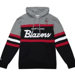 Men Mitchell & Ness Hoodies & Sweatshirts-Headcoach Hoody Portland Trail Blazers