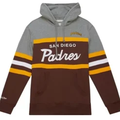 Men Mitchell & Ness Hoodies & Sweatshirts-Headcoach Hoody San Diego Padres