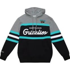 Men Mitchell & Ness Hoodies & Sweatshirts-Headcoach Hoody Vancouver Grizzlies