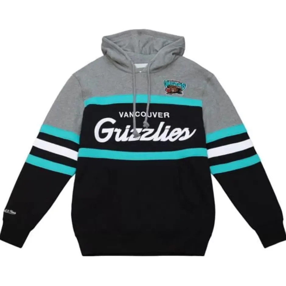Men Mitchell & Ness Hoodies & Sweatshirts-Headcoach Hoody Vancouver Grizzlies
