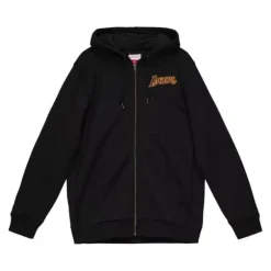 Men Mitchell & Ness Hoodies & Sweatshirts-Heavyweight Fleece Full Zip Hoodie Los Angeles Lakers