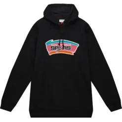 Men Mitchell & Ness Hoodies & Sweatshirts-Heavyweight Fleece Hoodie San Antonio Spurs