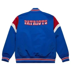 Men Mitchell & Ness Jackets & Outerwear-Heavyweight Satin Jacket New England Patriots