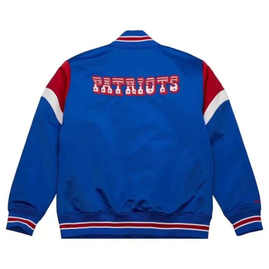 Men Mitchell & Ness Jackets & Outerwear-Heavyweight Satin Jacket New England Patriots