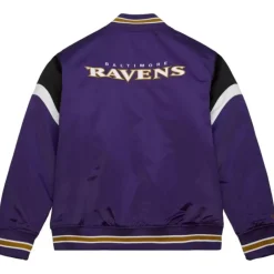 Men Mitchell & Ness Jackets & Outerwear-Heavyweight Satin Jacket Baltimore Ravens