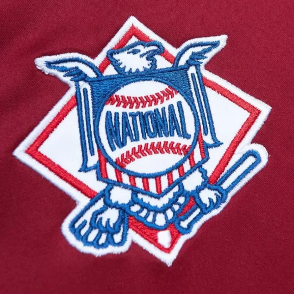 Men Mitchell & Ness Jackets & Outerwear-Heavyweight Satin Jacket Philadelphia Phillies