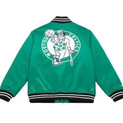 Men Mitchell & Ness Jackets & Outerwear-Heavyweight Satin Jacket Boston Celtics