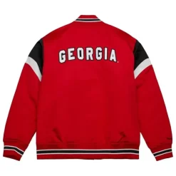 Men Mitchell & Ness Jackets & Outerwear-Heavyweight Satin Jacket University Of Georgia