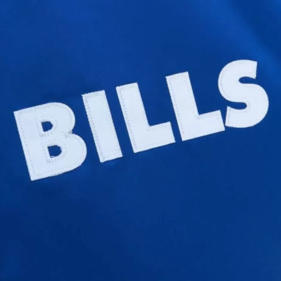 Men Mitchell & Ness Jackets & Outerwear-Heavyweight Satin Jacket Buffalo Bills