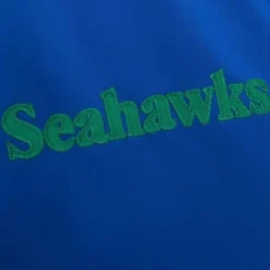Men Mitchell & Ness Jackets & Outerwear-Heavyweight Satin Jacket Seattle Seahawks