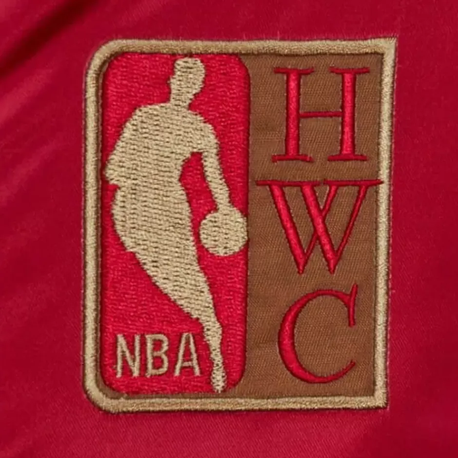 Men Mitchell & Ness Jackets & Outerwear-Heavyweight Satin Jacket Update All Star West