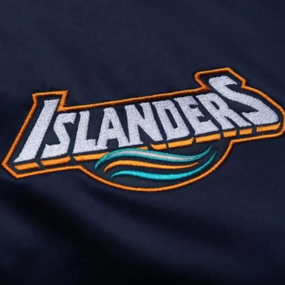 Men Mitchell & Ness Jackets & Outerwear-Heavyweight Satin Jacket New York Islanders