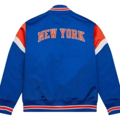 Men Mitchell & Ness Jackets & Outerwear-Heavyweight Satin Jacket New York Knicks