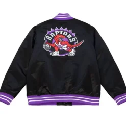 Men Mitchell & Ness Jackets & Outerwear-Heavyweight Satin Jacket Toronto Raptors