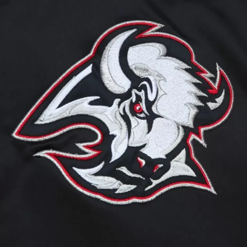 Men Mitchell & Ness Jackets & Outerwear-Heavyweight Satin Jacket Buffalo Sabres