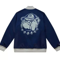 Men Mitchell & Ness Jackets & Outerwear-Heavyweight Satin Jacket Georgetown University