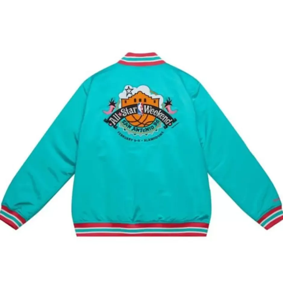 Men Mitchell & Ness Jackets & Outerwear-Heavyweight Satin Jacket Update All Star 1996
